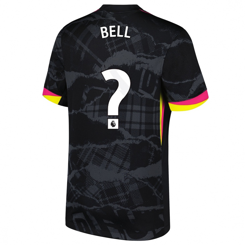 Men Football Toby Bell #0 Black Pink Third Jersey 2024/25 T-Shirt Canada