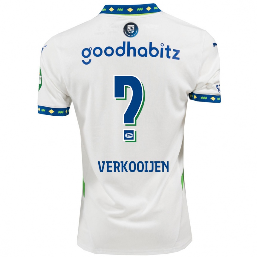 Men Football Nicolas Verkooijen #0 White Dark Blue Third Jersey 2024/25 T-Shirt Canada