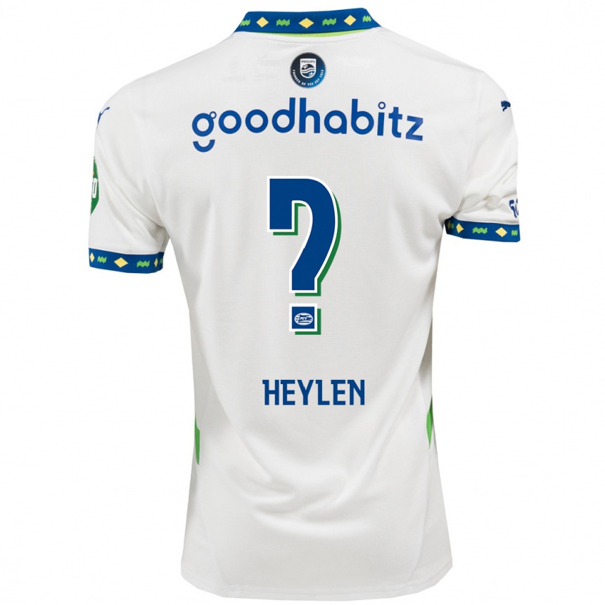 Men Football Jens Heylen #0 White Dark Blue Third Jersey 2024/25 T-Shirt Canada