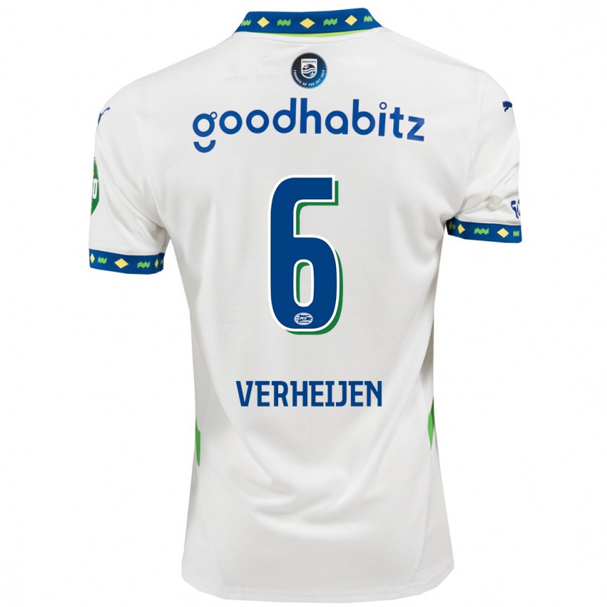 Men Football Janneke Verheijen #6 White Dark Blue Third Jersey 2024/25 T-Shirt Canada