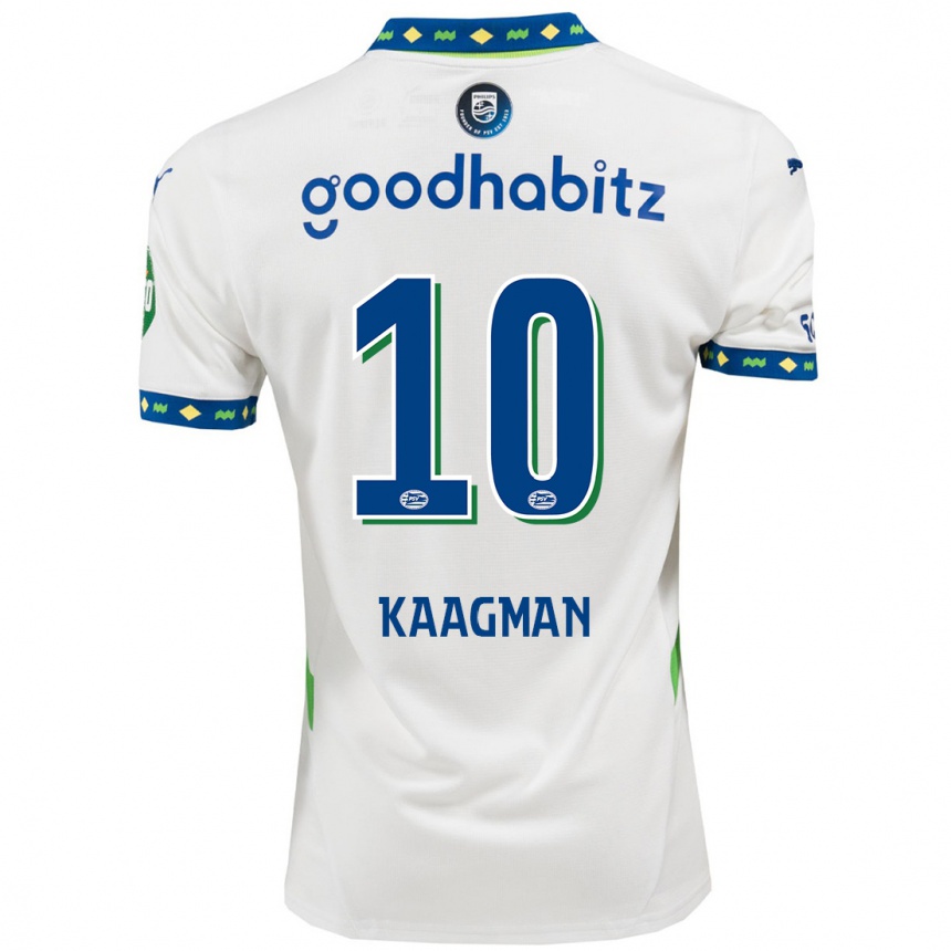 Men Football Inessa Kaagman #10 White Dark Blue Third Jersey 2024/25 T-Shirt Canada