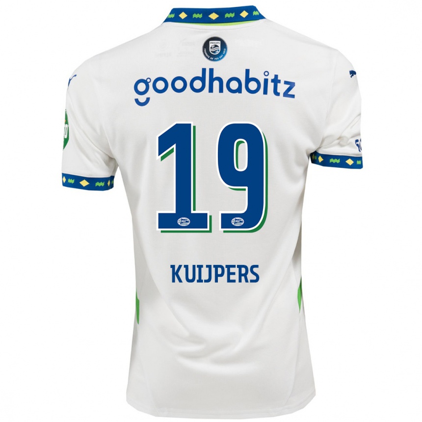 Men Football Jeslynn Kuijpers #19 White Dark Blue Third Jersey 2024/25 T-Shirt Canada