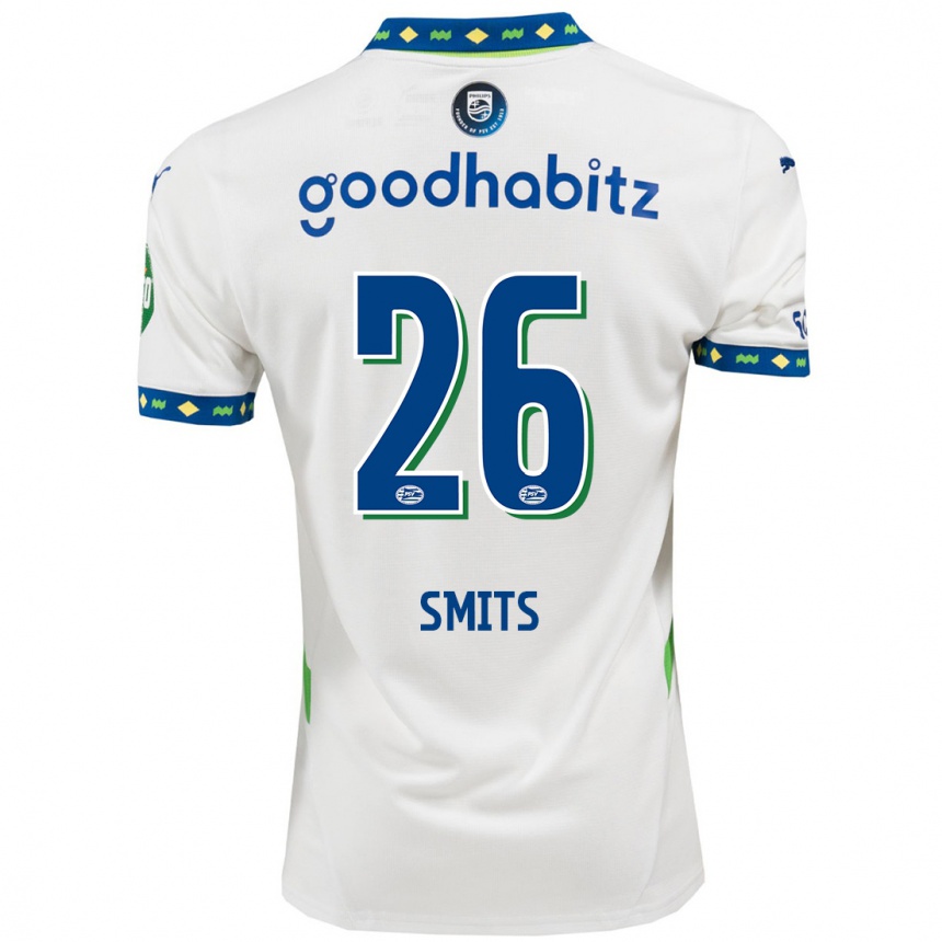 Men Football Eef Smits #26 White Dark Blue Third Jersey 2024/25 T-Shirt Canada