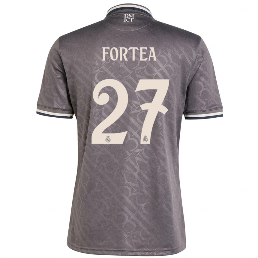 Men Football Jesús Fortea #27 Charcoal Third Jersey 2024/25 T-Shirt Canada