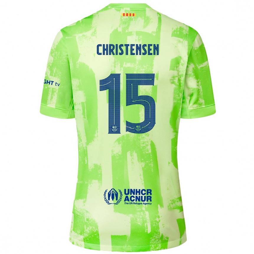 Homme Football Maillot Andreas Christensen #15 Citron Vert Troisieme 2024/25 Canada