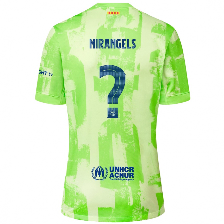 Homme Football Maillot Xavi Miràngels #0 Citron Vert Troisieme 2024/25 Canada