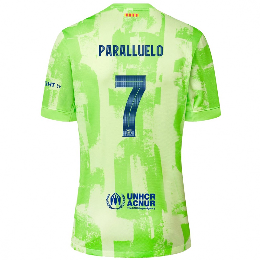 Homme Football Maillot Salma Paralluelo #7 Citron Vert Troisieme 2024/25 Canada