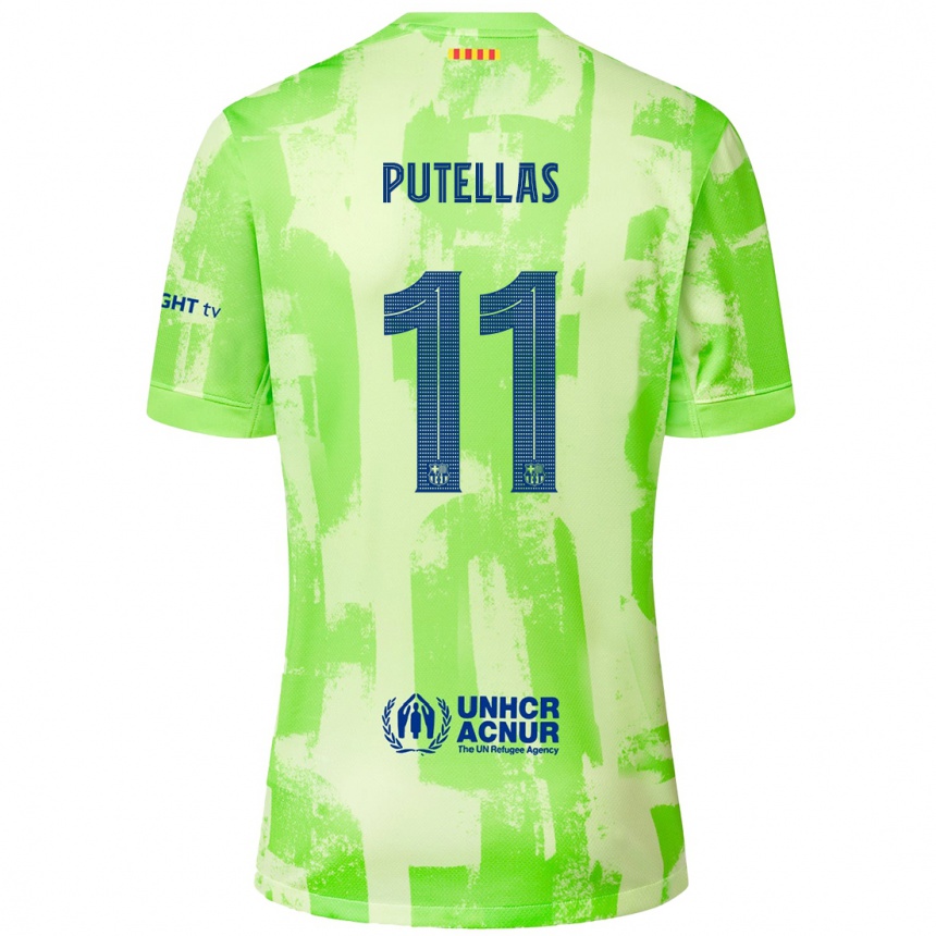 Men Football Alexia Putellas #11 Lime Third Jersey 2024/25 T-Shirt Canada