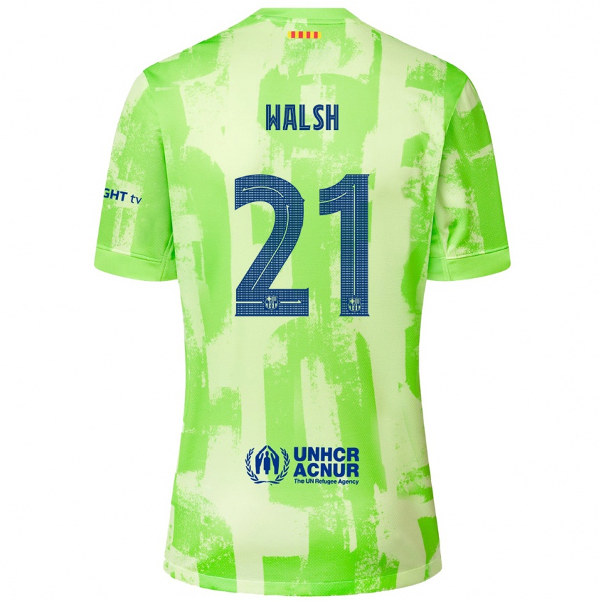 Men Football Keira Walsh #21 Lime Third Jersey 2024/25 T-Shirt Canada