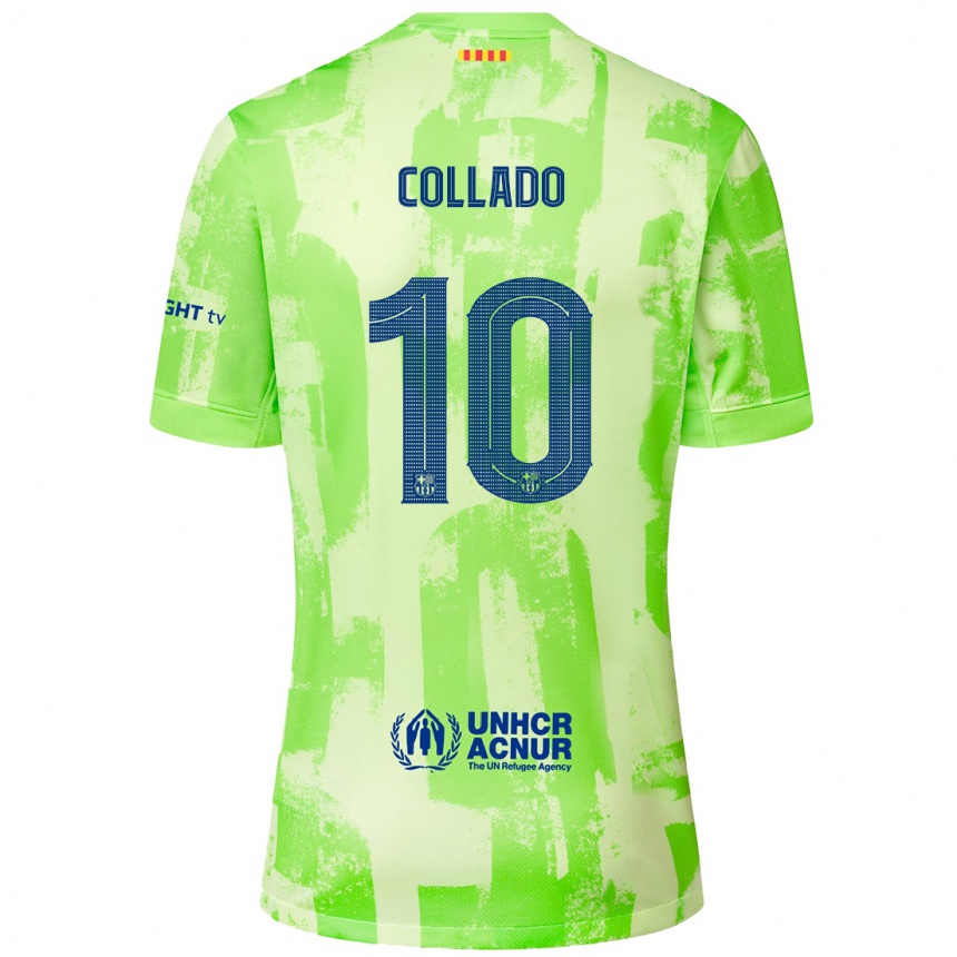 Men Football Alex Collado #10 Lime Third Jersey 2024/25 T-Shirt Canada