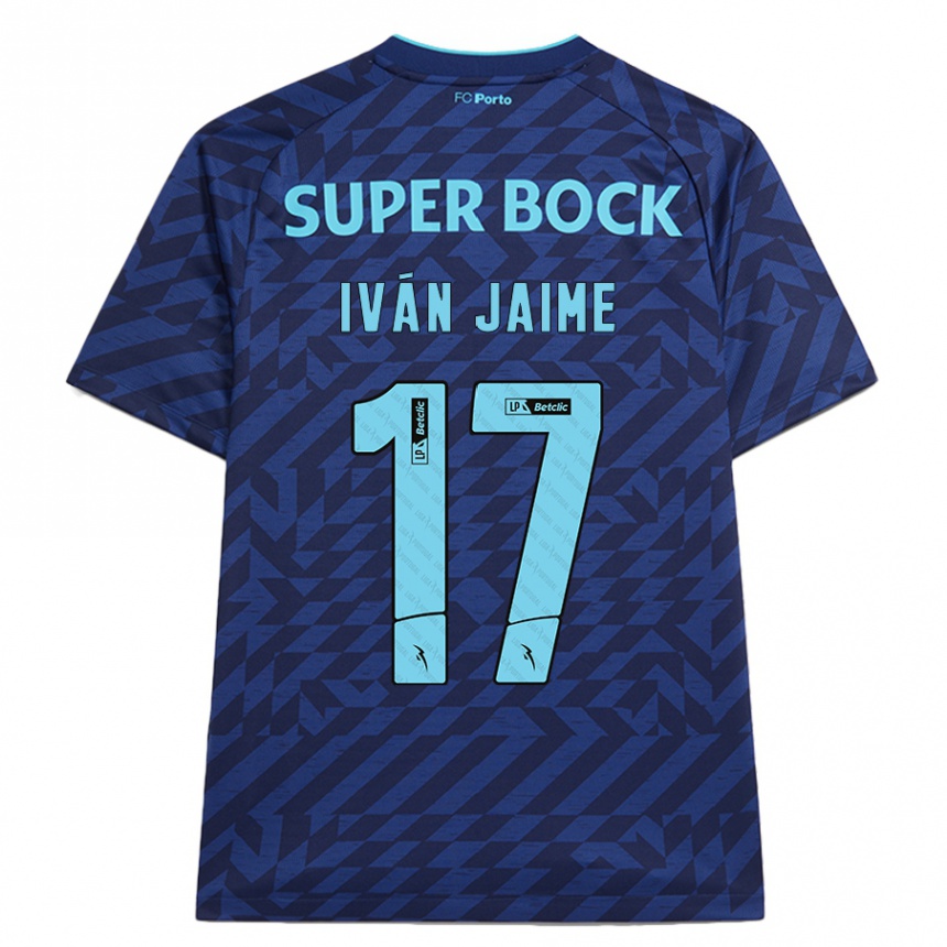 Men Football Iván Jaime #17 Navy Blue Third Jersey 2024/25 T-Shirt Canada