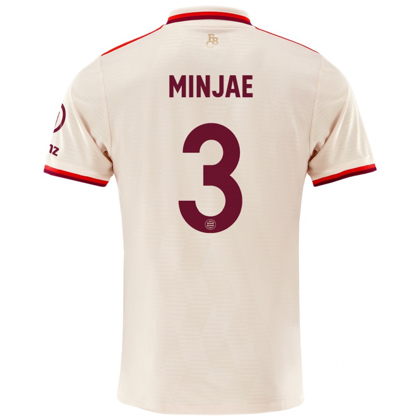 Men Football Min-Jae Kim #3 Linen Third Jersey 2024/25 T-Shirt Canada