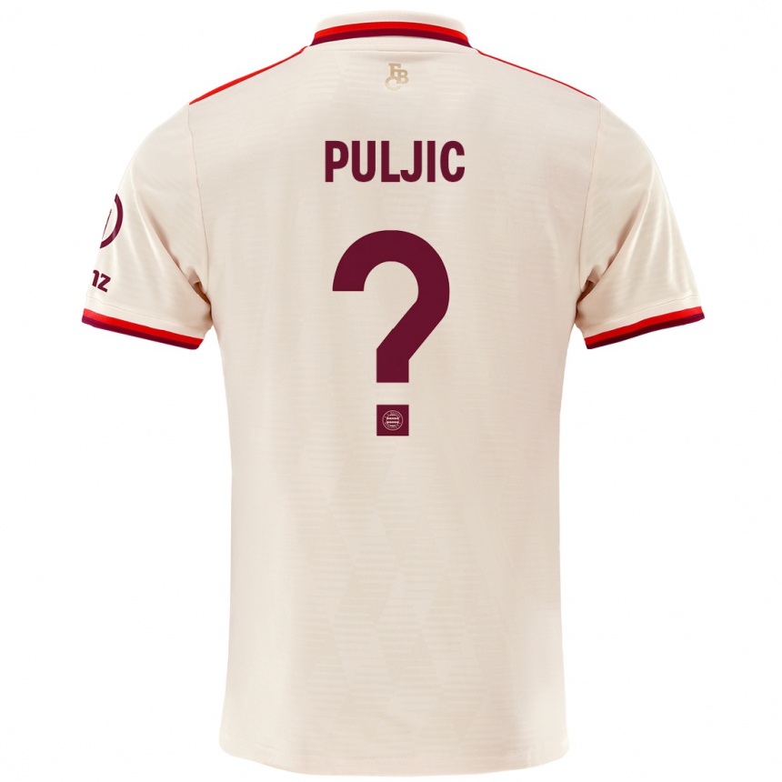 Men Football Ljubo Puljic #0 Linen Third Jersey 2024/25 T-Shirt Canada