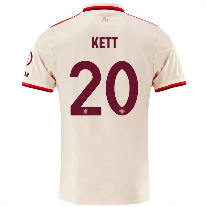 Men Football Franziska Kett #20 Linen Third Jersey 2024/25 T-Shirt Canada