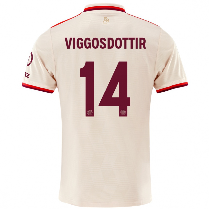 Men Football Glodis Perla Viggosdottir #14 Linen Third Jersey 2024/25 T-Shirt Canada