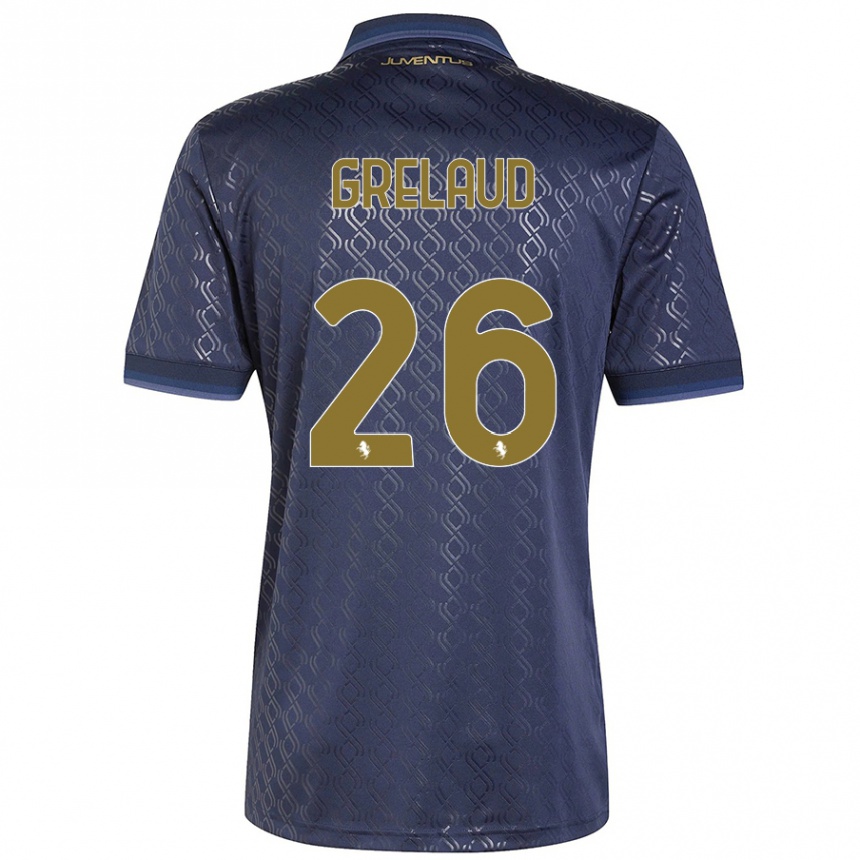 Men Football Josue Grelaud #26 Navy Blue Third Jersey 2024/25 T-Shirt Canada