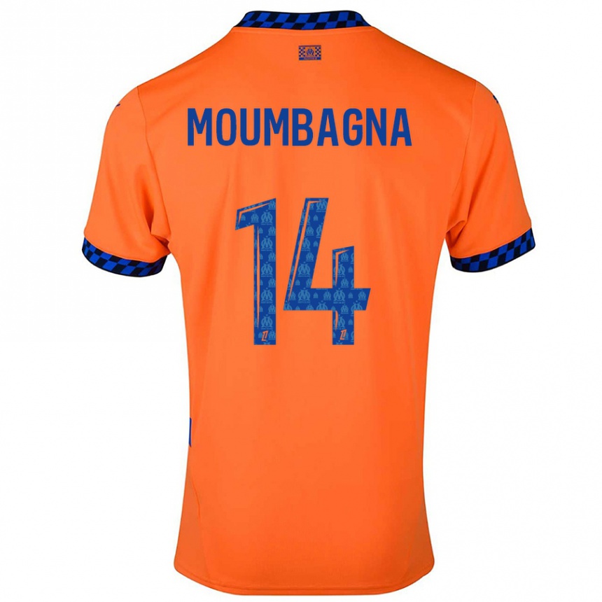 Men Football Faris Moumbagna #14 Orange Dark Blue Third Jersey 2024/25 T-Shirt Canada