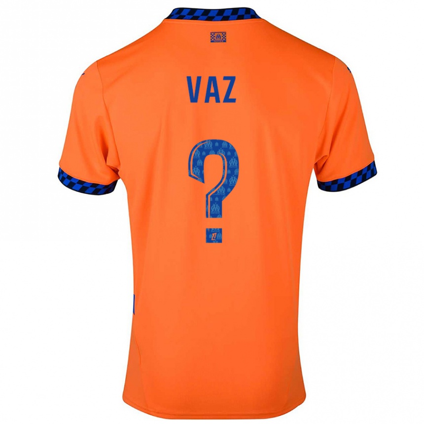 Men Football Robinio Vaz #0 Orange Dark Blue Third Jersey 2024/25 T-Shirt Canada