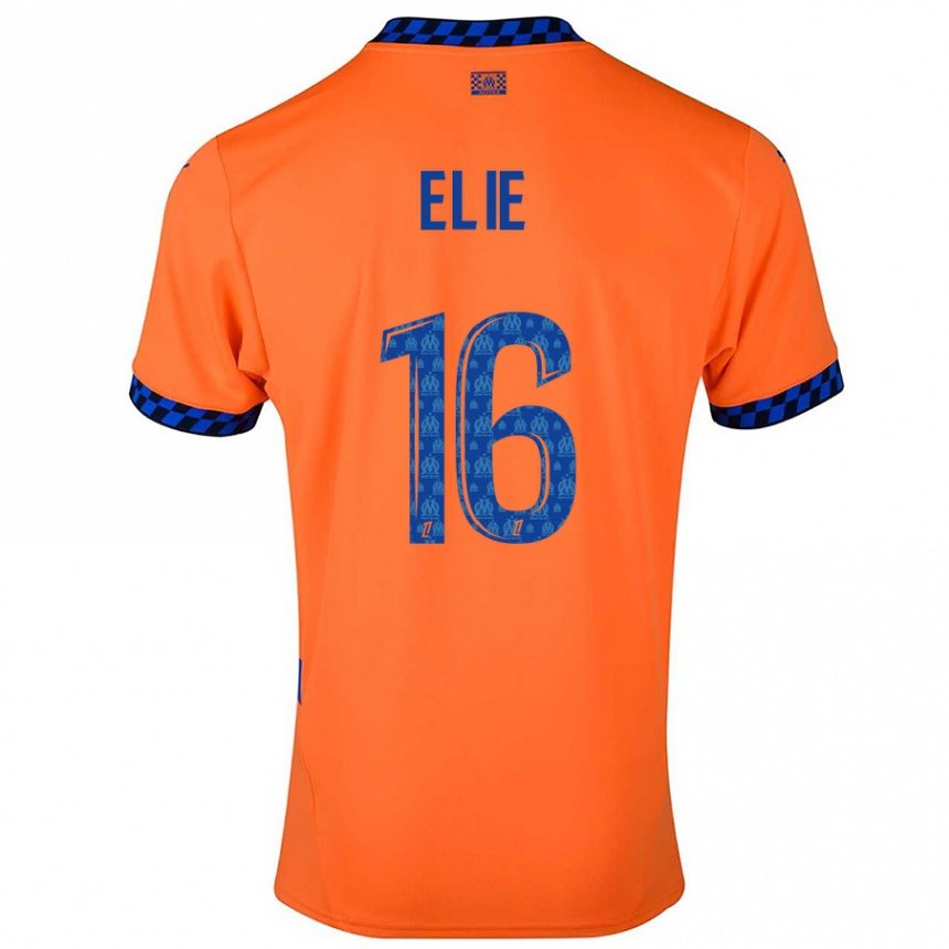 Men Football Anaïs Elie #16 Orange Dark Blue Third Jersey 2024/25 T-Shirt Canada