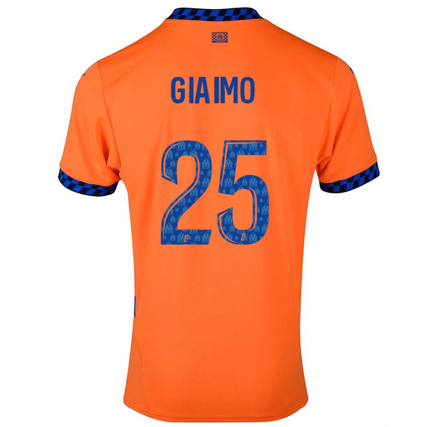 Men Football Carla Giaimo #25 Orange Dark Blue Third Jersey 2024/25 T-Shirt Canada