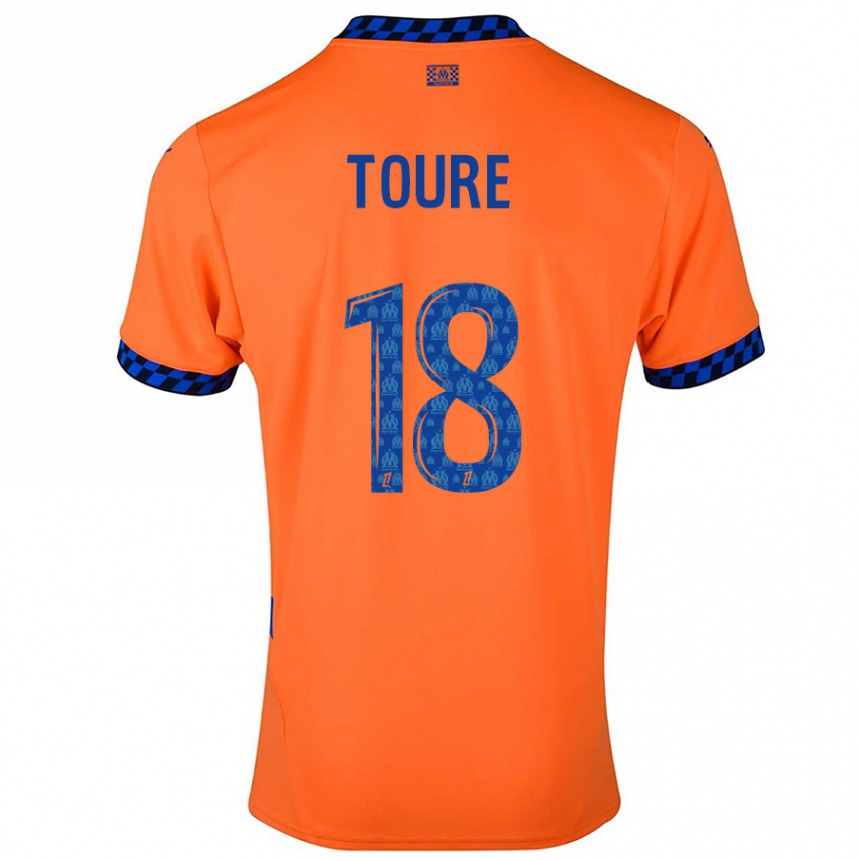 Homme Football Maillot Isaak Toure #18 Orange Bleu Foncé Troisieme 2024/25 Canada