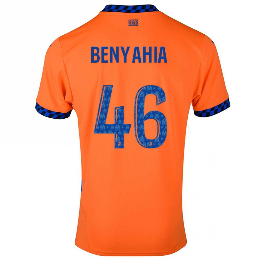 Men Football Aylan Benyahia-Tani #46 Orange Dark Blue Third Jersey 2024/25 T-Shirt Canada