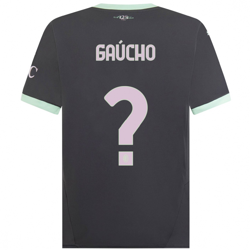 Men Football Estevan Gaúcho #0 Grey Third Jersey 2024/25 T-Shirt Canada