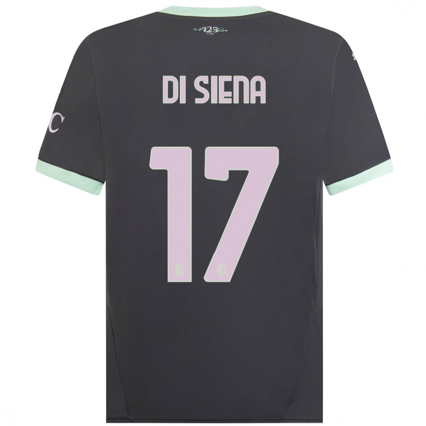 Men Football Andrea Di Siena #17 Grey Third Jersey 2024/25 T-Shirt Canada