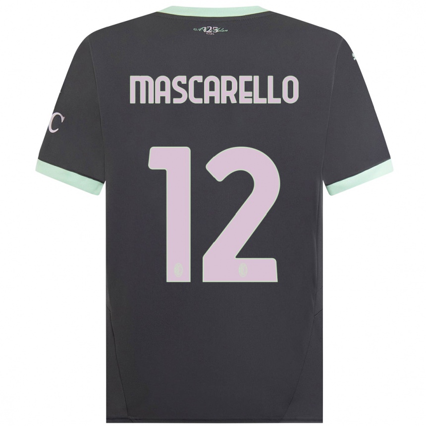 Men Football Marta Mascarello #12 Grey Third Jersey 2024/25 T-Shirt Canada