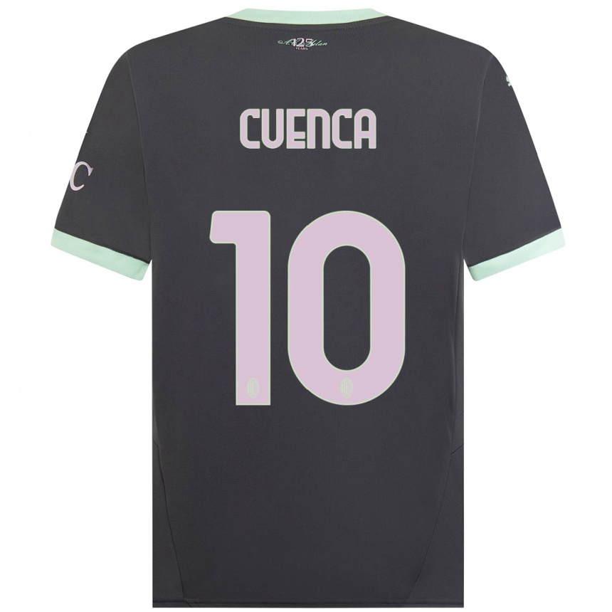 Men Football Hugo Cuenca #10 Grey Third Jersey 2024/25 T-Shirt Canada