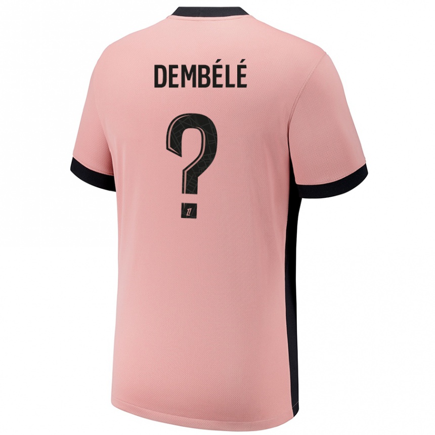 Men Football Omar Dembélé #0 Rust Pink Third Jersey 2024/25 T-Shirt Canada