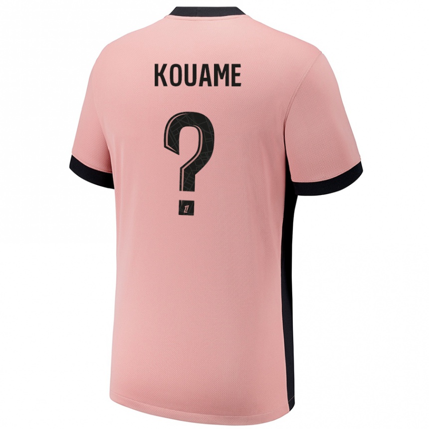 Men Football Kelly Kouame #0 Rust Pink Third Jersey 2024/25 T-Shirt Canada