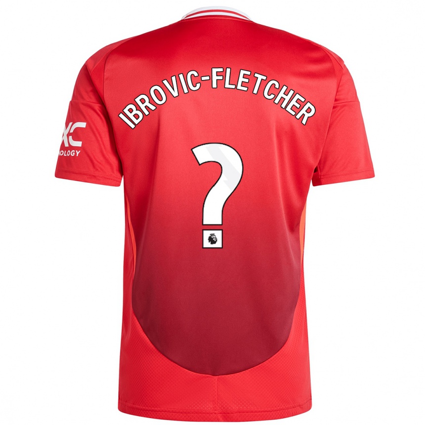 Femme Football Maillot Edward Ibrovic-Fletcher #0 Rouge Vif Tenues Domicile 2024/25 Canada