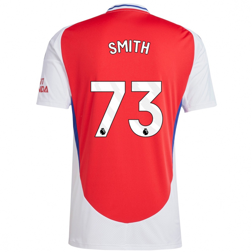 Women Football Tom Smith #73 Red White Home Jersey 2024/25 T-Shirt Canada