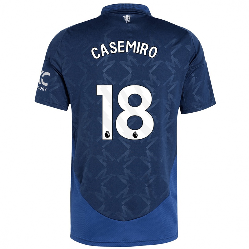 Women Football Casemiro #18 Indigo Away Jersey 2024/25 T-Shirt Canada