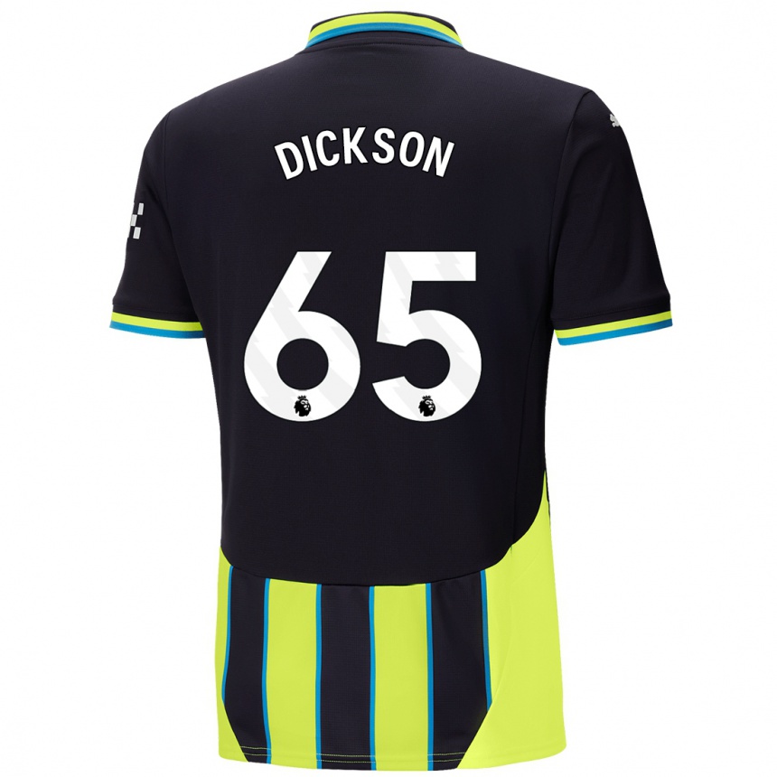 Women Football Will Dickson #65 Blue Yellow Away Jersey 2024/25 T-Shirt Canada