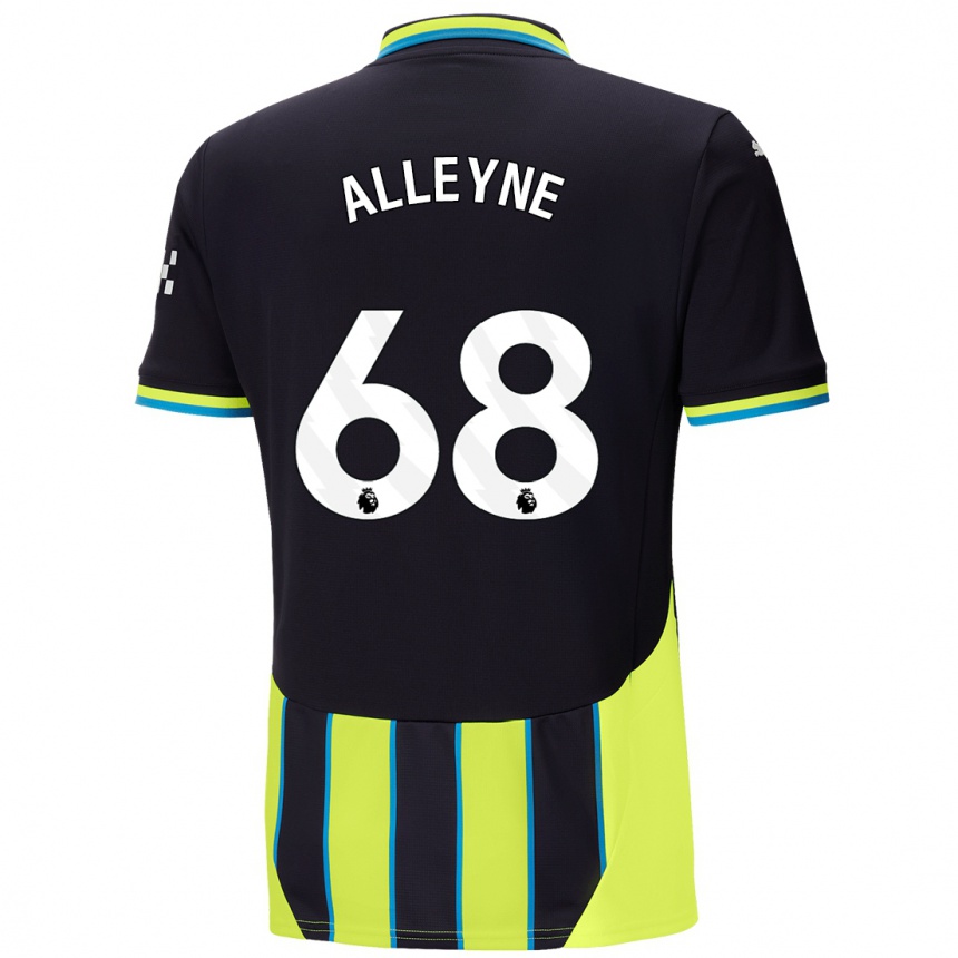 Women Football Max Alleyne #68 Blue Yellow Away Jersey 2024/25 T-Shirt Canada