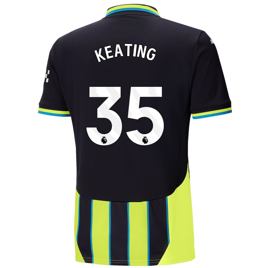 Women Football Khiara Keating #35 Blue Yellow Away Jersey 2024/25 T-Shirt Canada