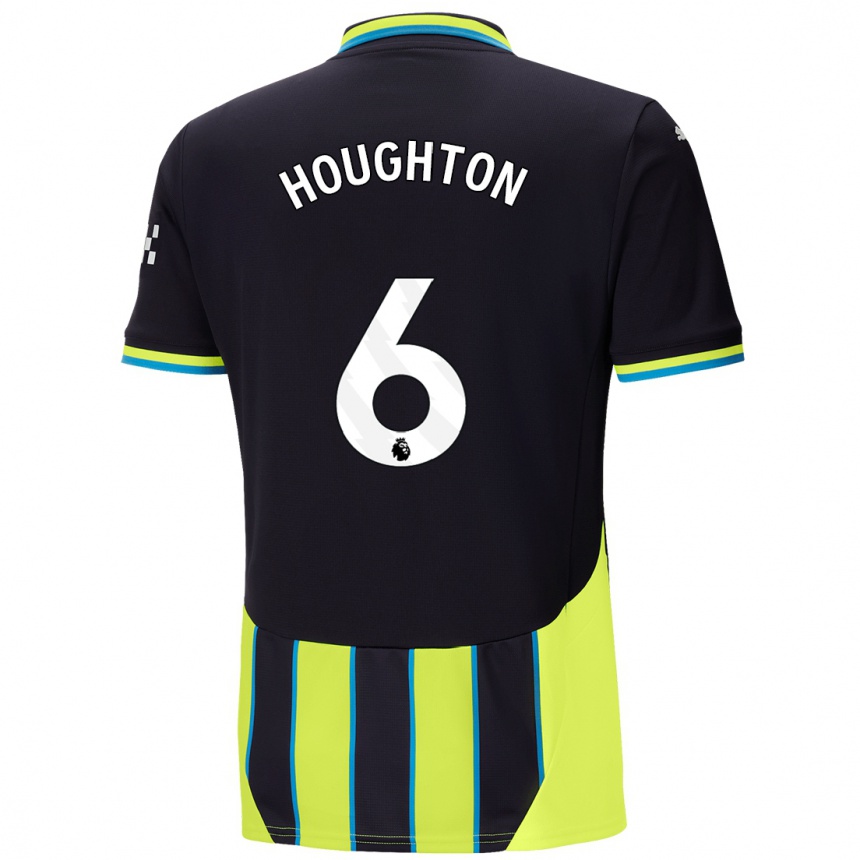 Women Football Steph Houghton #6 Blue Yellow Away Jersey 2024/25 T-Shirt Canada