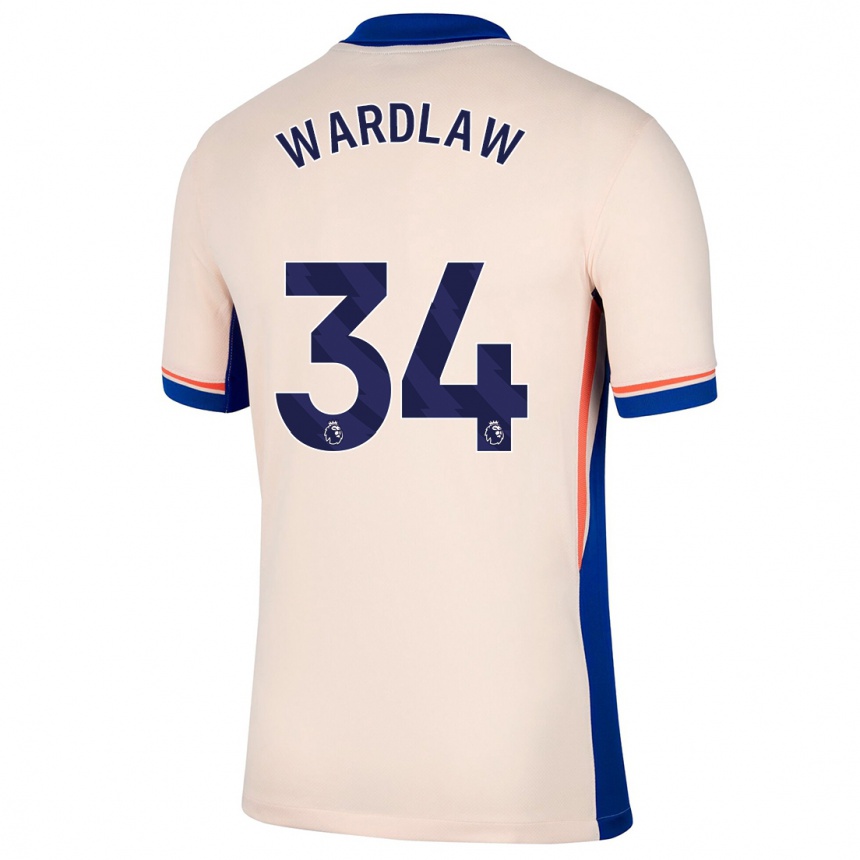 Women Football Charlotte Wardlaw #34 Light Beige Away Jersey 2024/25 T-Shirt Canada