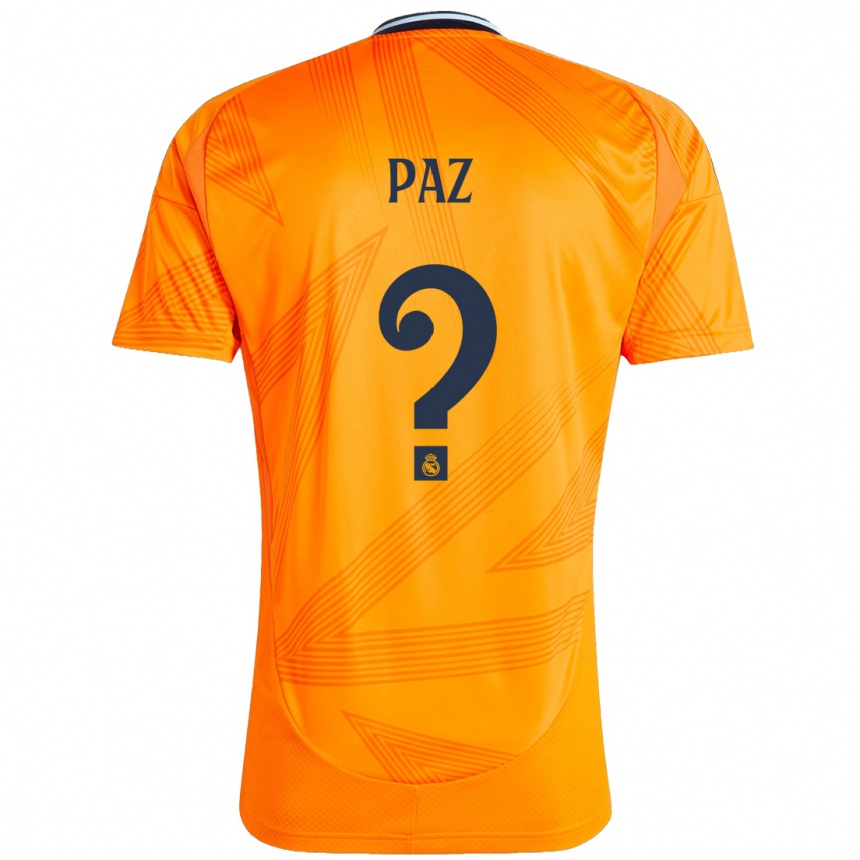 Women Football Nico Paz #0 Orange Away Jersey 2024/25 T-Shirt Canada