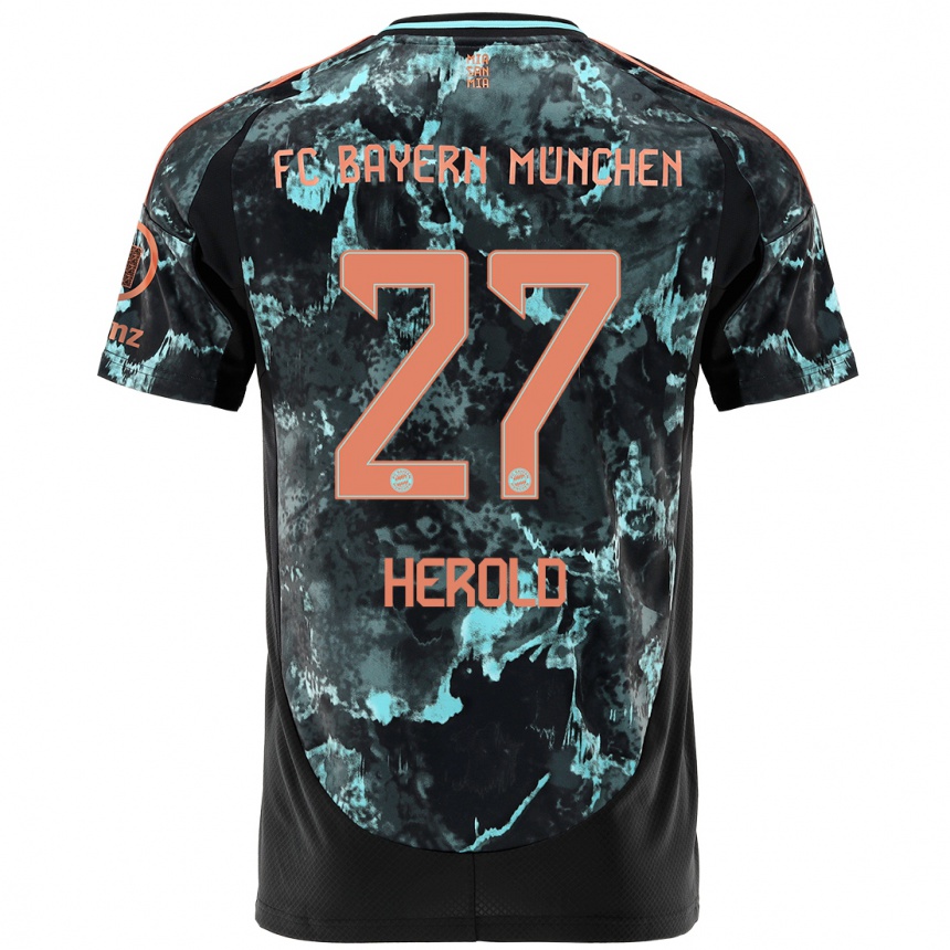 Femme Football Maillot David Herold #27 Noir Tenues Extérieur 2024/25 Canada