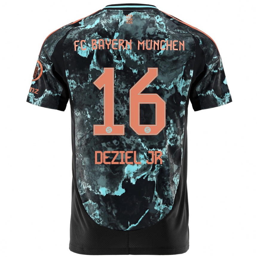 Femme Football Maillot Robert Deziel Jr #16 Noir Tenues Extérieur 2024/25 Canada