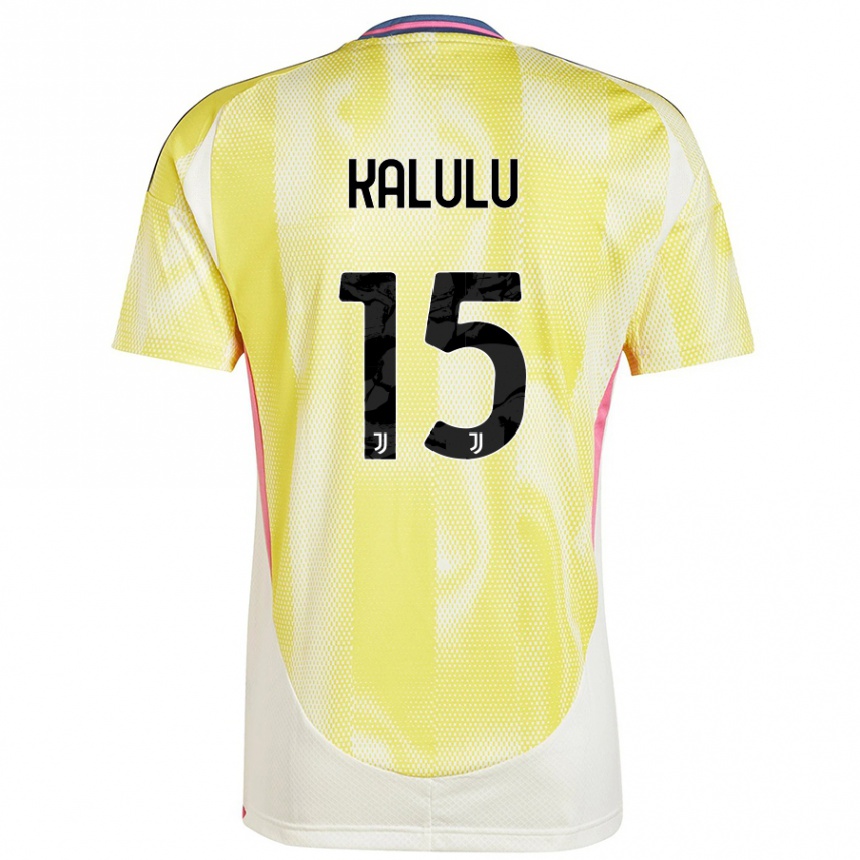 Femme Football Maillot Pierre Kalulu #15 Jaune Solaire Tenues Extérieur 2024/25 Canada