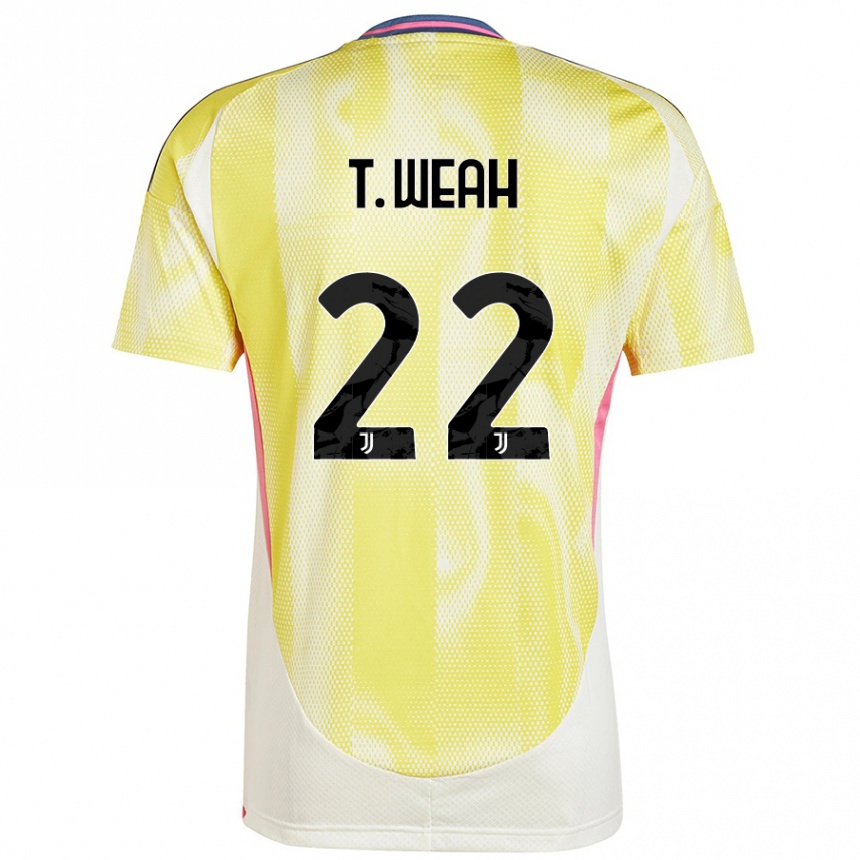 Femme Football Maillot Timothy Weah #22 Jaune Solaire Tenues Extérieur 2024/25 Canada