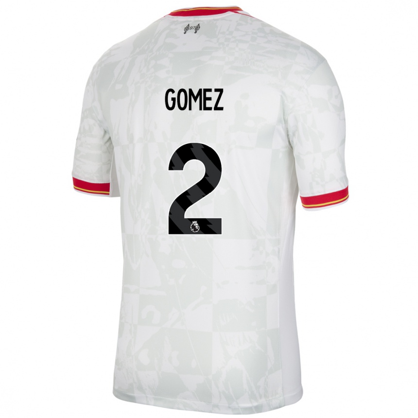 Women Football Joe Gomez #2 White Red Black Third Jersey 2024/25 T-Shirt Canada