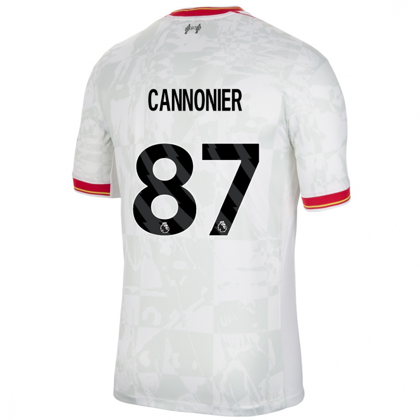 Women Football Oakley Cannonier #87 White Red Black Third Jersey 2024/25 T-Shirt Canada