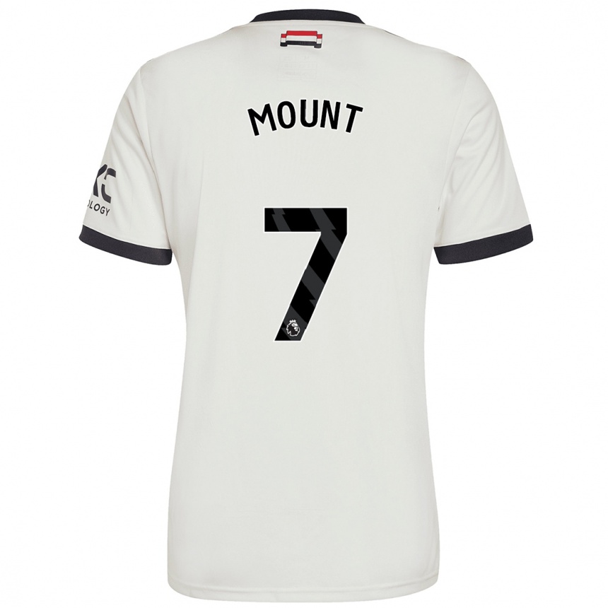 Femme Football Maillot Mason Mount #7 Blanc Cassé Troisieme 2024/25 Canada