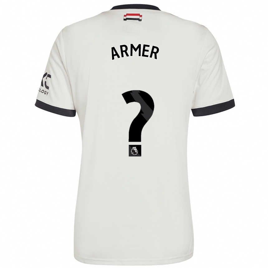 Femme Football Maillot Daniel Armer #0 Blanc Cassé Troisieme 2024/25 Canada