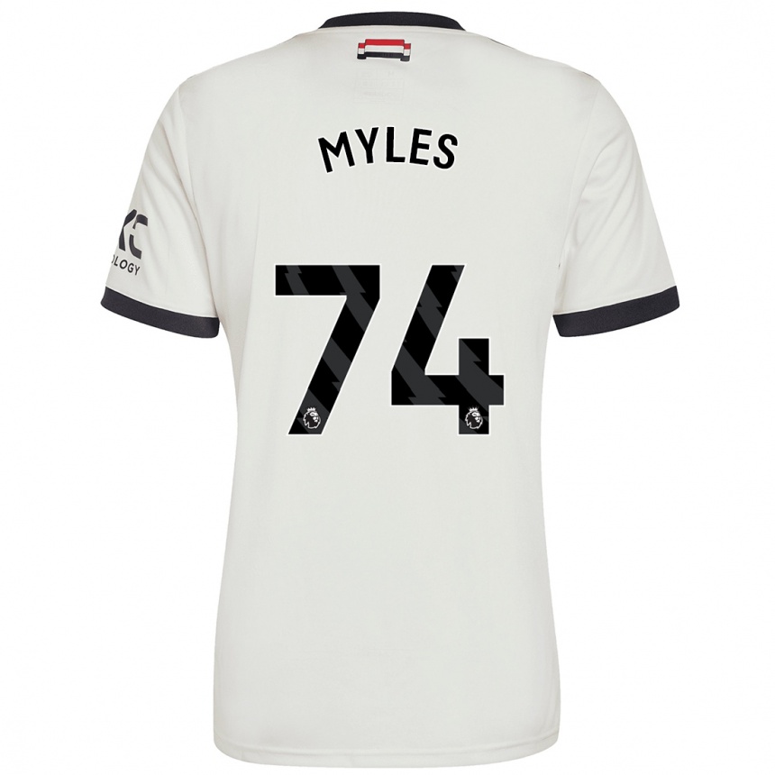 Femme Football Maillot Tom Myles #74 Blanc Cassé Troisieme 2024/25 Canada